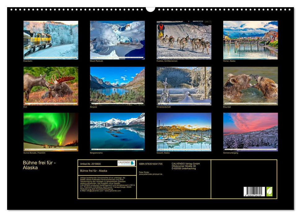 Bühne frei für - Alaska (CALVENDO Wandkalender 2026)
