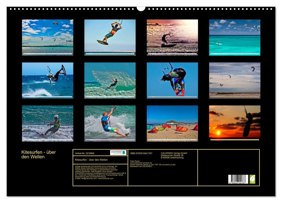 Kitesurfen - über den Wellen (CALVENDO Wandkalender 2026)
