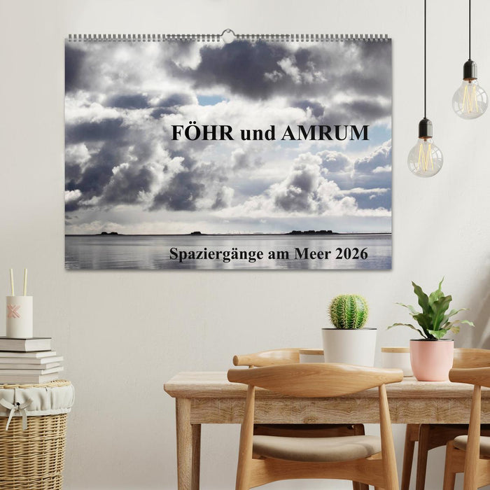 Föhr und Amrum - Spaziergänge am Meer (CALVENDO Wandkalender 2026)