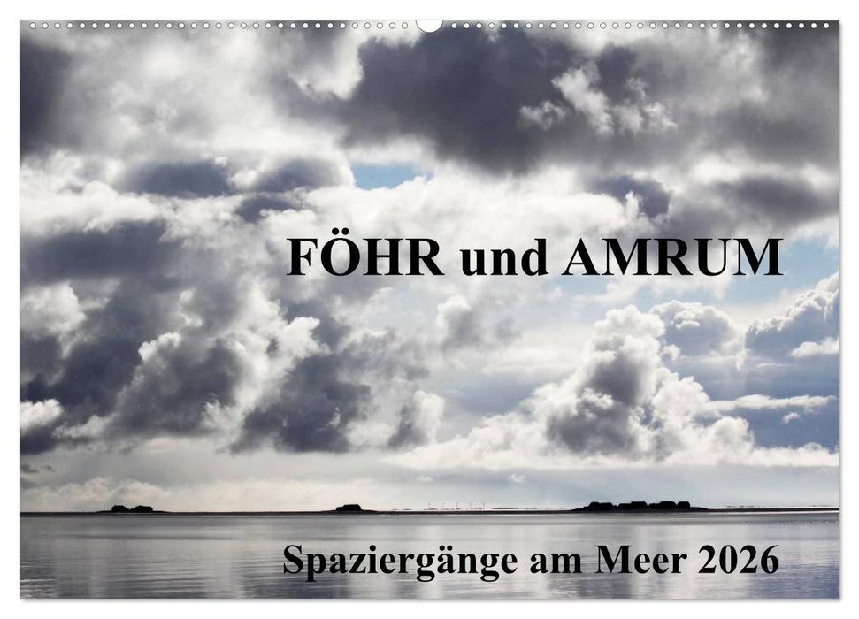 Föhr und Amrum - Spaziergänge am Meer (CALVENDO Wandkalender 2026)