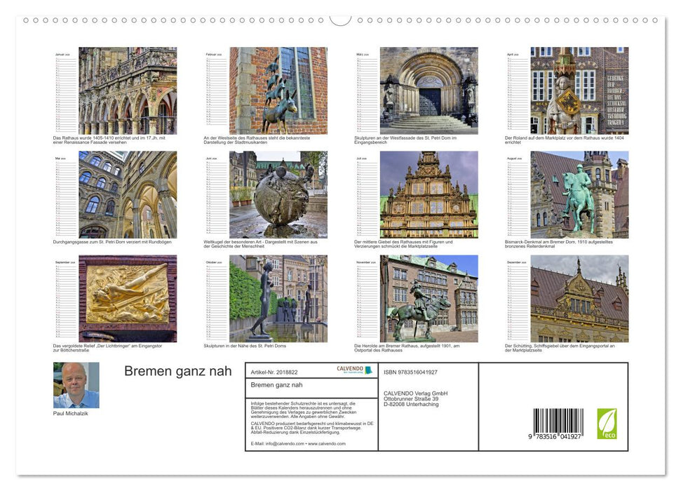 Bremen ganz nah (CALVENDO Premium Wandkalender 2026)