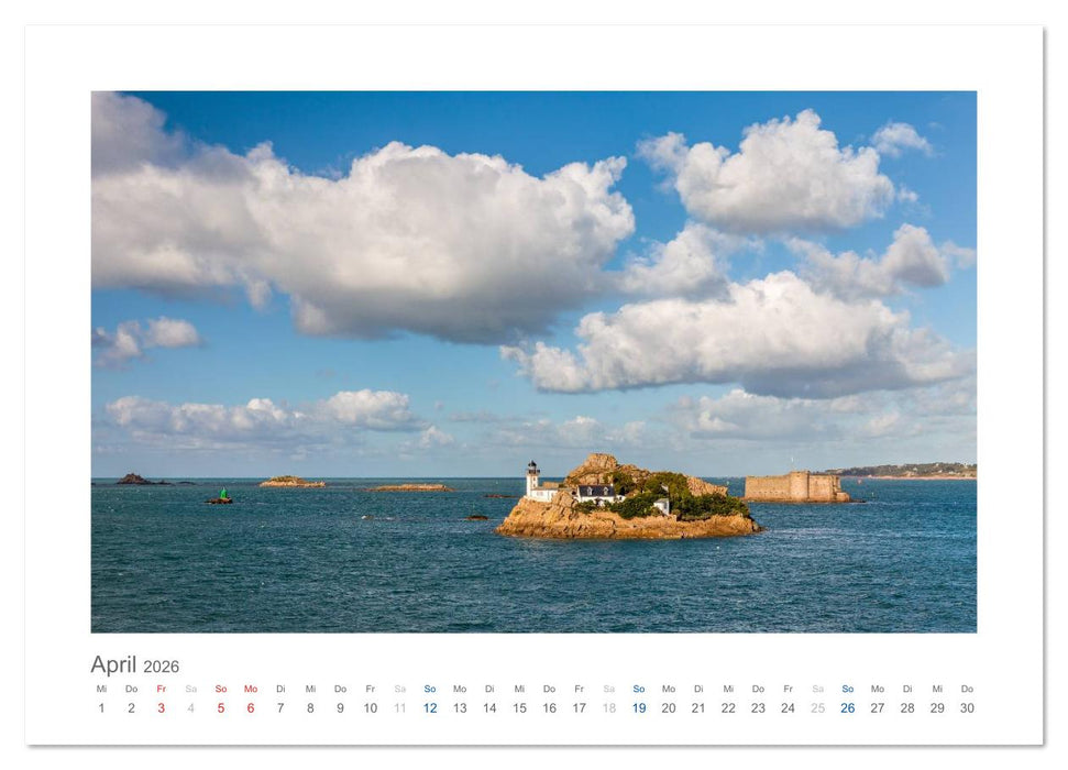 Bretagne - Zauber der Côte de Granit Rose (CALVENDO Wandkalender 2026)