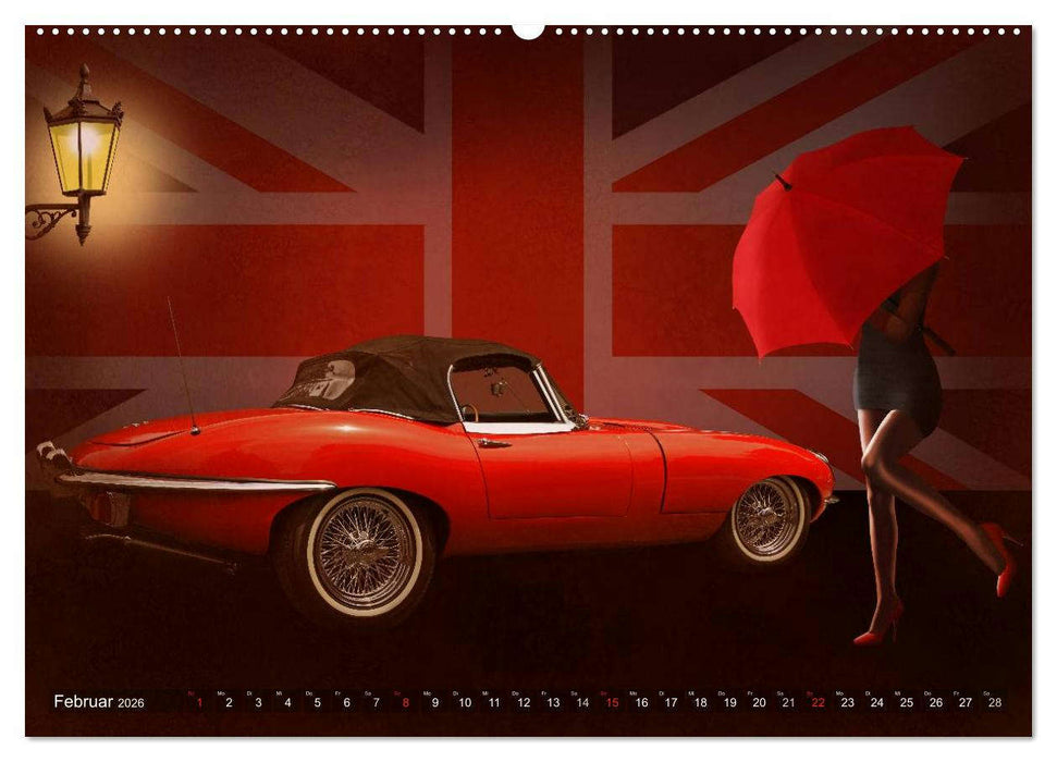 Pin-Up Girls und Oldtimer by Mausopardia (CALVENDO Wandkalender 2026)