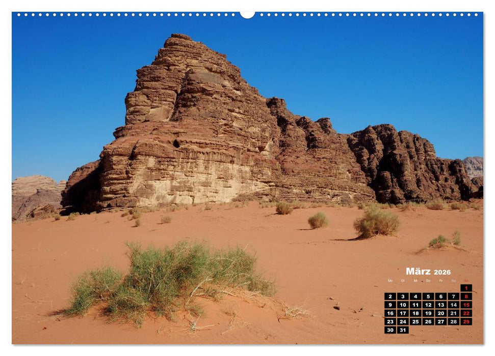 Jordanien. Königreich in der Wüste (CALVENDO Premium Wandkalender 2026)