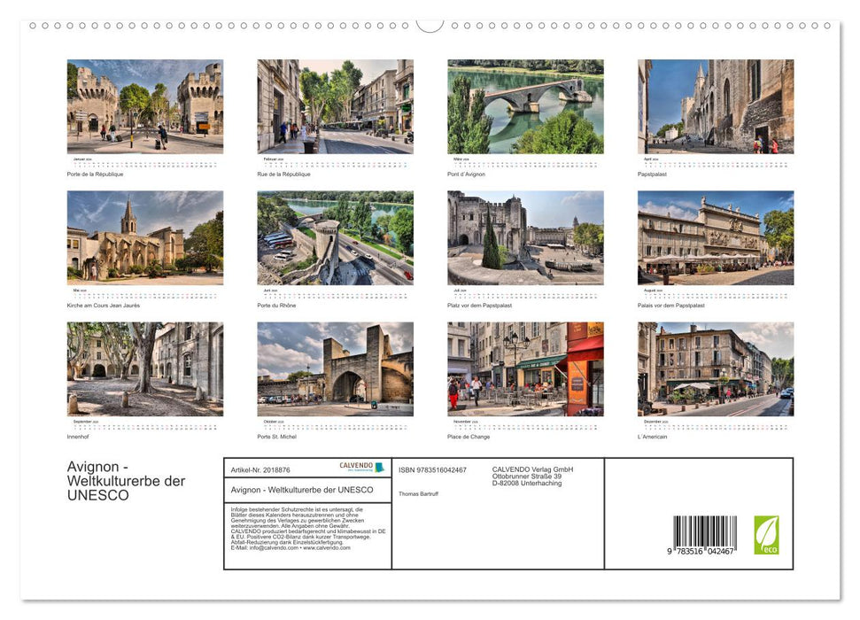 Avignon - Weltkulturerbe der UNESCO (CALVENDO Premium Wandkalender 2026)