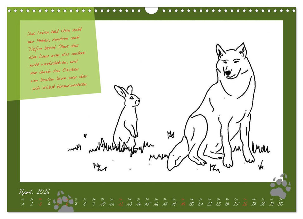 Der kleine GROSSE Wolf - Kalender (CALVENDO Wandkalender 2026)