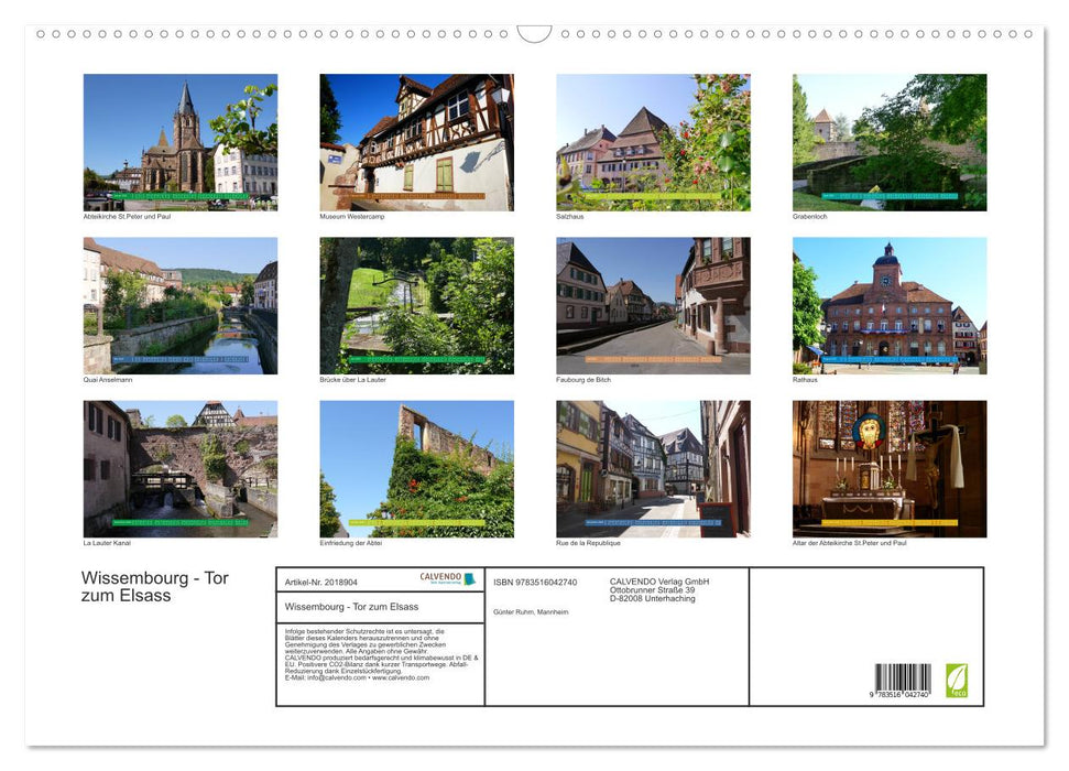 Wissembourg - Tor zum Elsass (CALVENDO Wandkalender 2026)