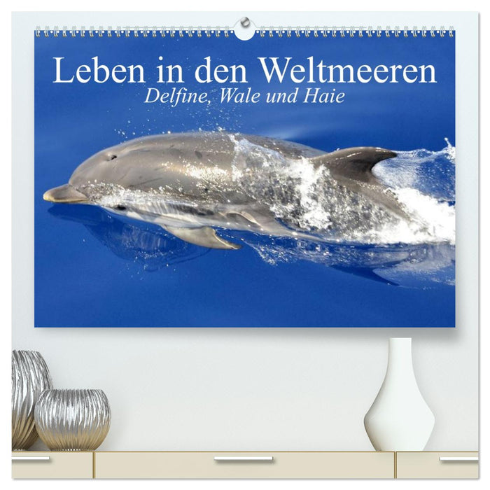 Leben in den Weltmeeren. Delfine, Wale und Haie (CALVENDO Premium Wandkalender 2026)