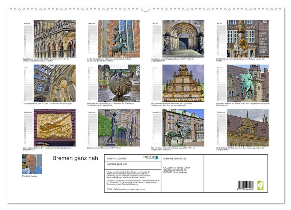 Bremen ganz nah (CALVENDO Wandkalender 2026)
