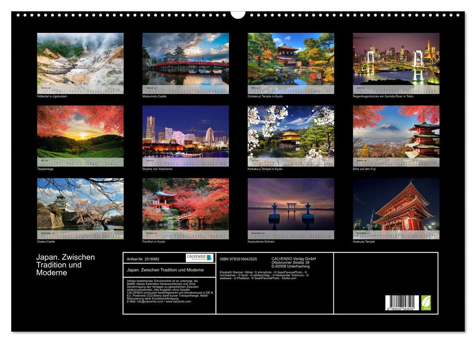 Japan. Zwischen Tradition und Moderne (CALVENDO Wandkalender 2026)