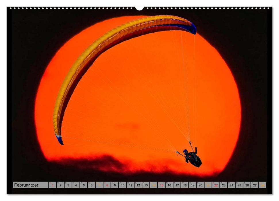Frei sein - Paragliding (CALVENDO Premium Wandkalender 2026)