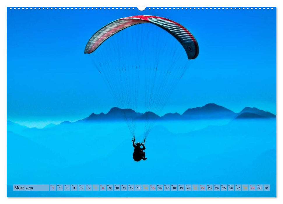 Frei sein - Paragliding (CALVENDO Premium Wandkalender 2026)