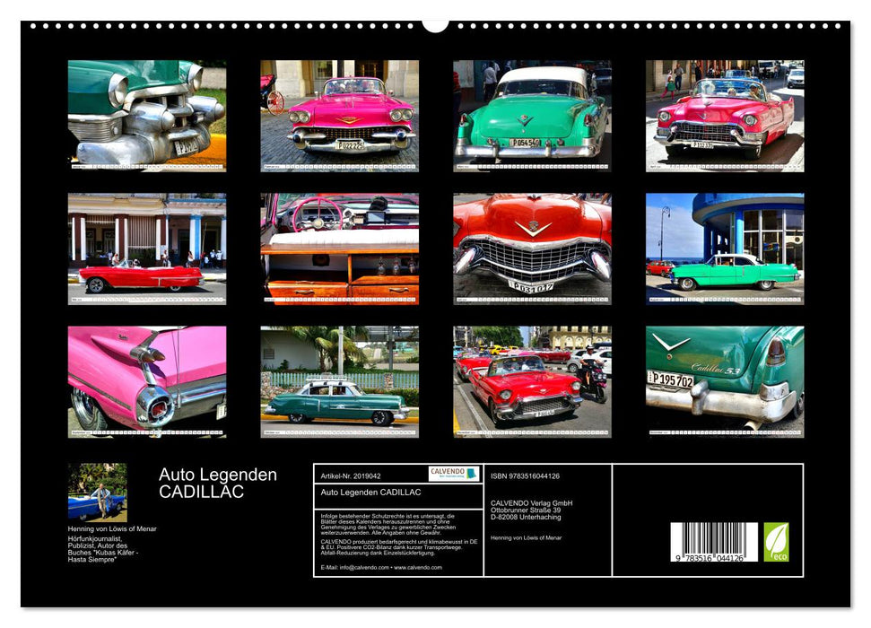 Auto Legenden CADILLAC (CALVENDO Premium Wandkalender 2026)
