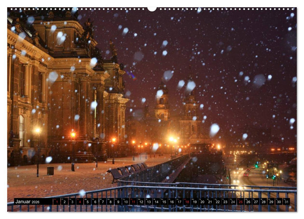 Elbflorenzansichten (CALVENDO Premium Wandkalender 2026)