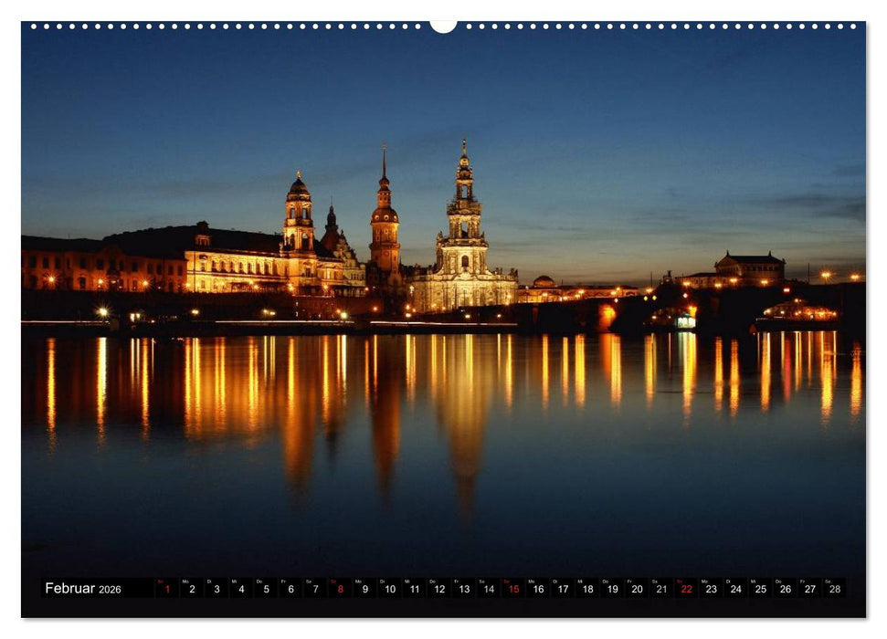 Elbflorenzansichten (CALVENDO Premium Wandkalender 2026)