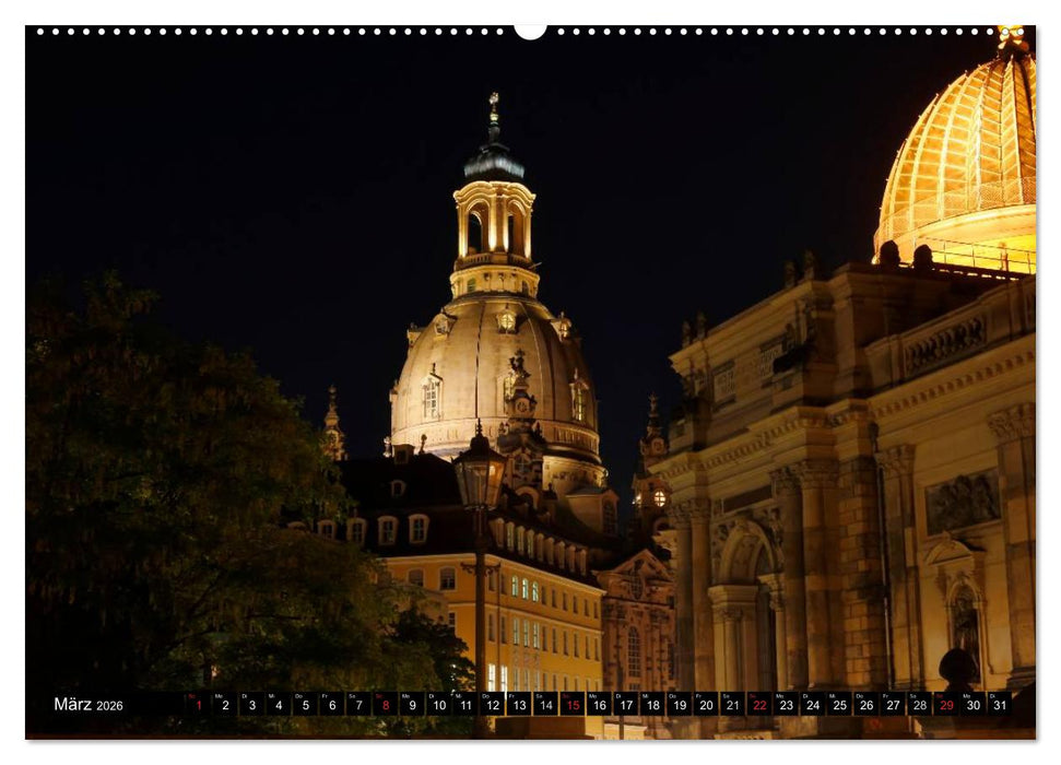 Elbflorenzansichten (CALVENDO Premium Wandkalender 2026)