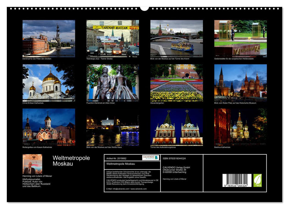 Weltmetropole Moskau (CALVENDO Premium Wandkalender 2026)