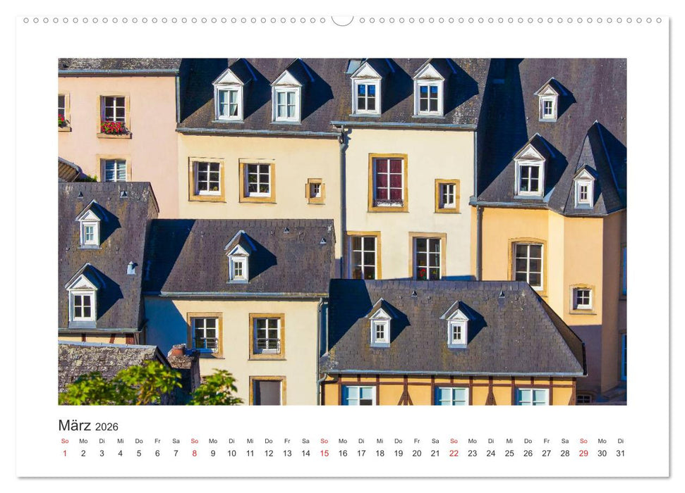 LUXEMBURG Stadt der Kontraste (CALVENDO Premium Wandkalender 2026)