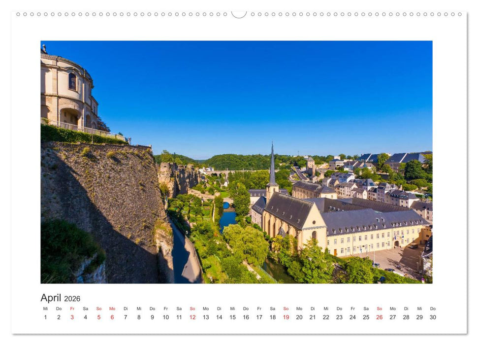LUXEMBURG Stadt der Kontraste (CALVENDO Premium Wandkalender 2026)
