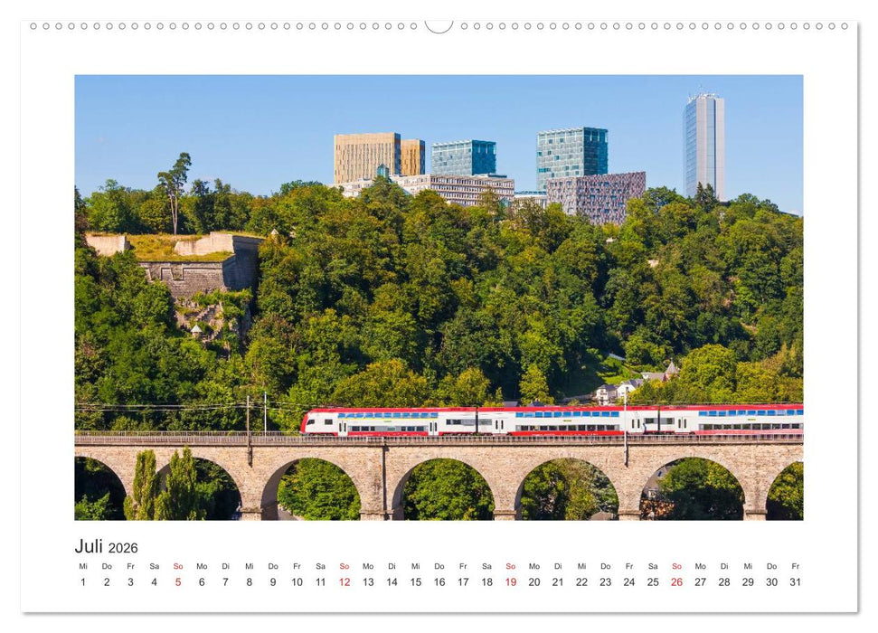 LUXEMBURG Stadt der Kontraste (CALVENDO Premium Wandkalender 2026)