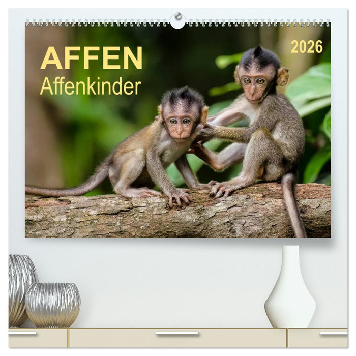 Affen - Affenkinder (CALVENDO Premium Wandkalender 2026)