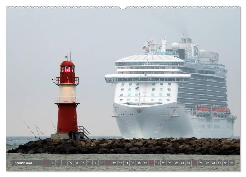 Kreuzfahrt Warnemünde (CALVENDO Premium Wandkalender 2026)