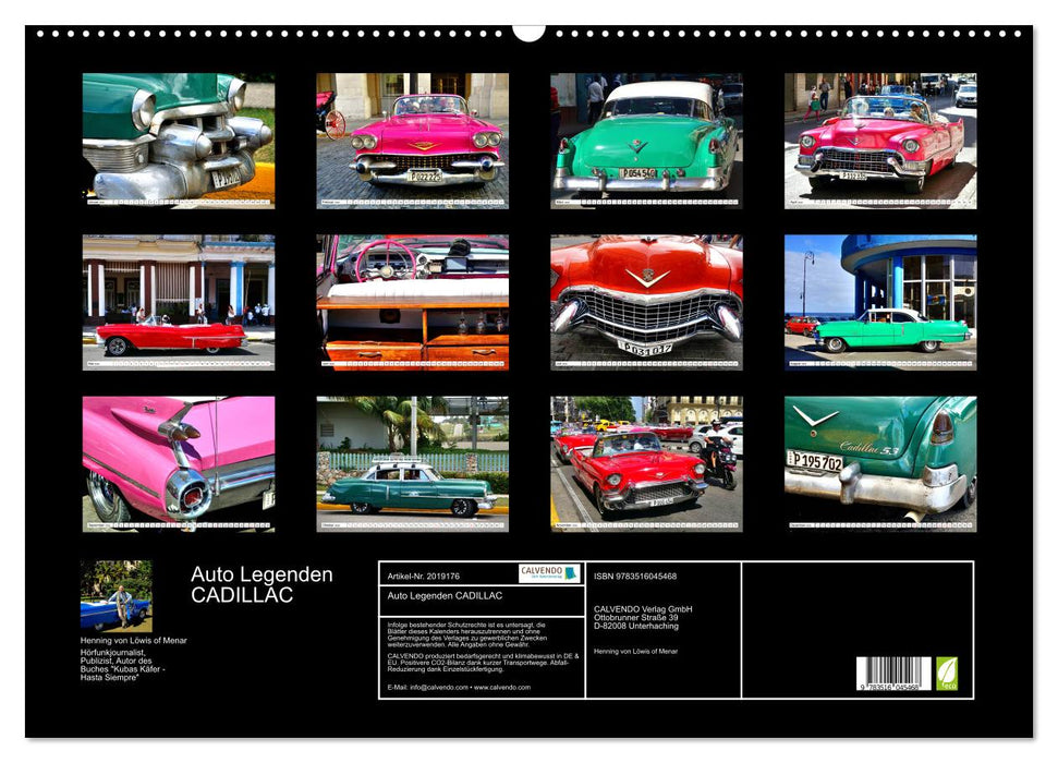Auto Legenden CADILLAC (CALVENDO Wandkalender 2026)