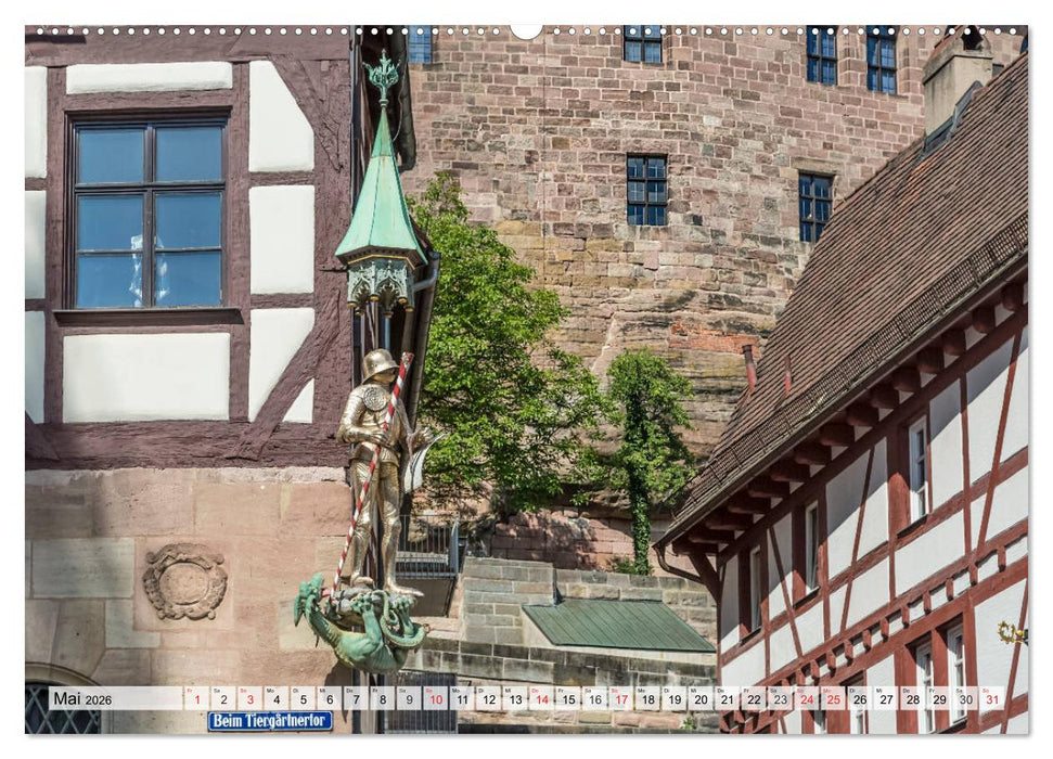 NÜRNBERG Historisches Stadtherz (CALVENDO Wandkalender 2026)