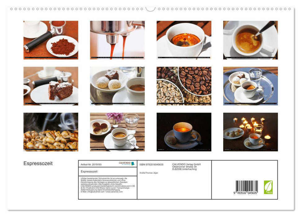Espressozeit (CALVENDO Premium Wandkalender 2026)