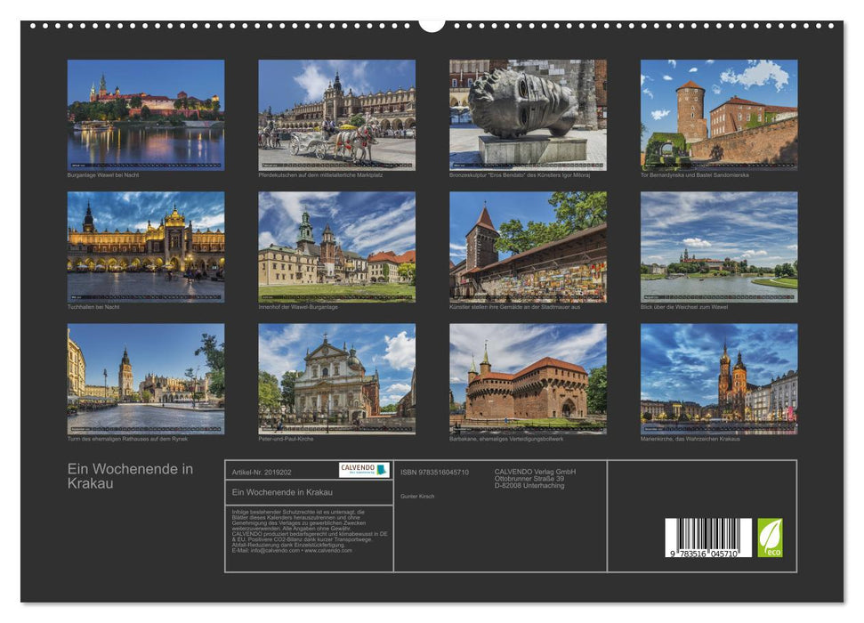 Ein Wochenende in Krakau (CALVENDO Premium Wandkalender 2026)