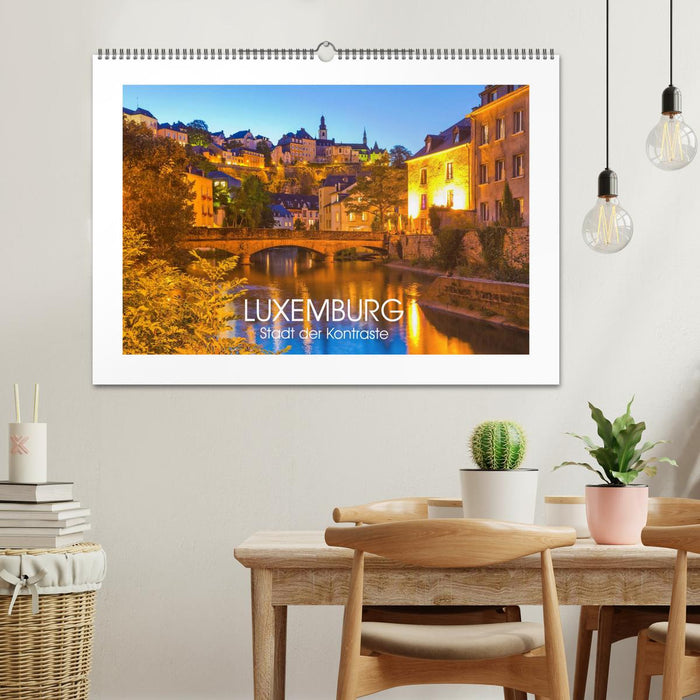 LUXEMBURG Stadt der Kontraste (CALVENDO Wandkalender 2026)