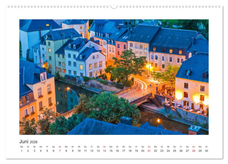 LUXEMBURG Stadt der Kontraste (CALVENDO Wandkalender 2026)