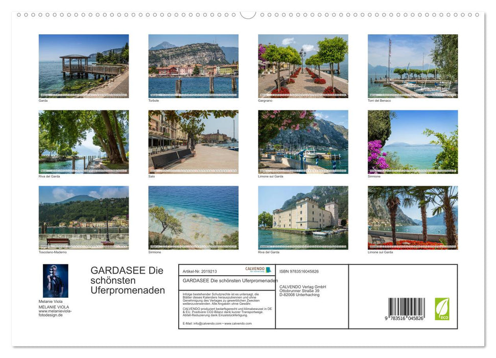 GARDASEE Die schönsten Uferpromenaden (CALVENDO Premium Wandkalender 2026)