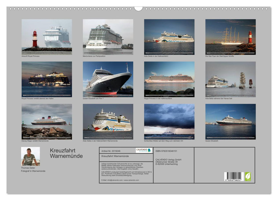 Kreuzfahrt Warnemünde (CALVENDO Wandkalender 2026)