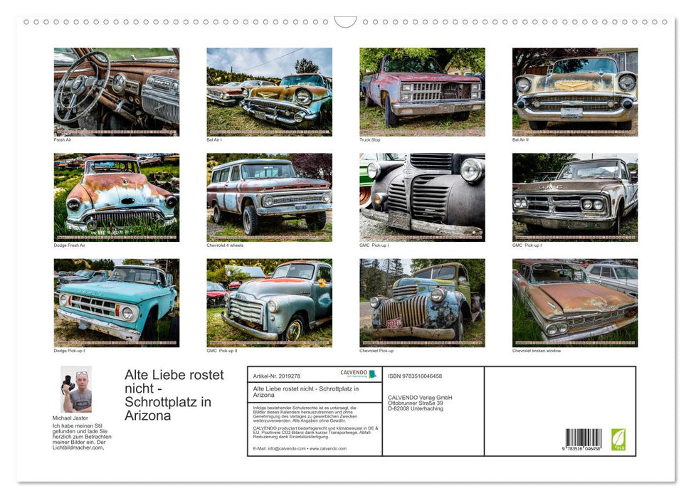 Alte Liebe rostet nicht - Schrottplatz in Arizona (CALVENDO Wandkalender 2026)