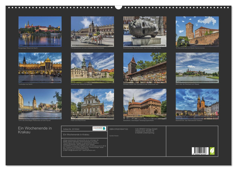 Ein Wochenende in Krakau (CALVENDO Wandkalender 2026)