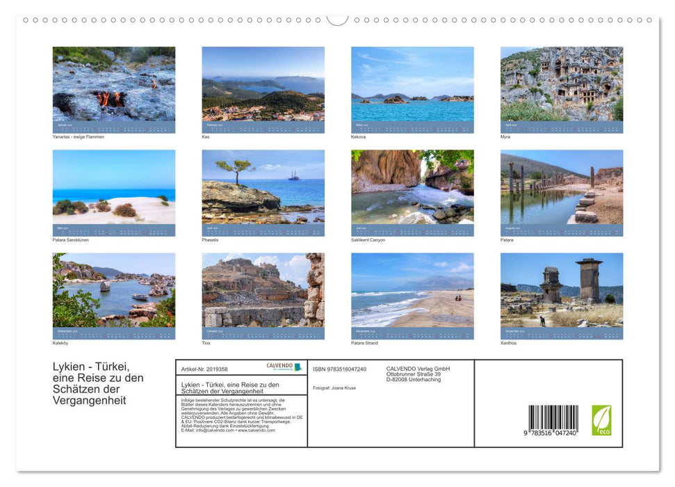 Lykien - Türkei, eine Reise zu den Schätzen der Vergangenheit (CALVENDO Premium Wandkalender 2026)