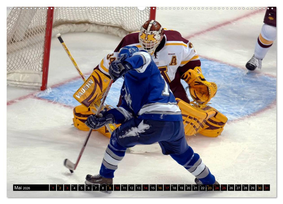 Mit vollem Einsatz - Eishockey (CALVENDO Premium Wandkalender 2026)