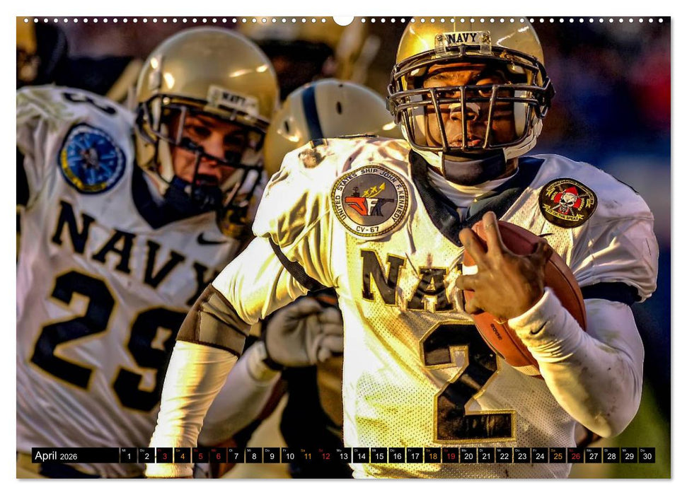Kraft und Taktik - American Football (CALVENDO Premium Wandkalender 2026)
