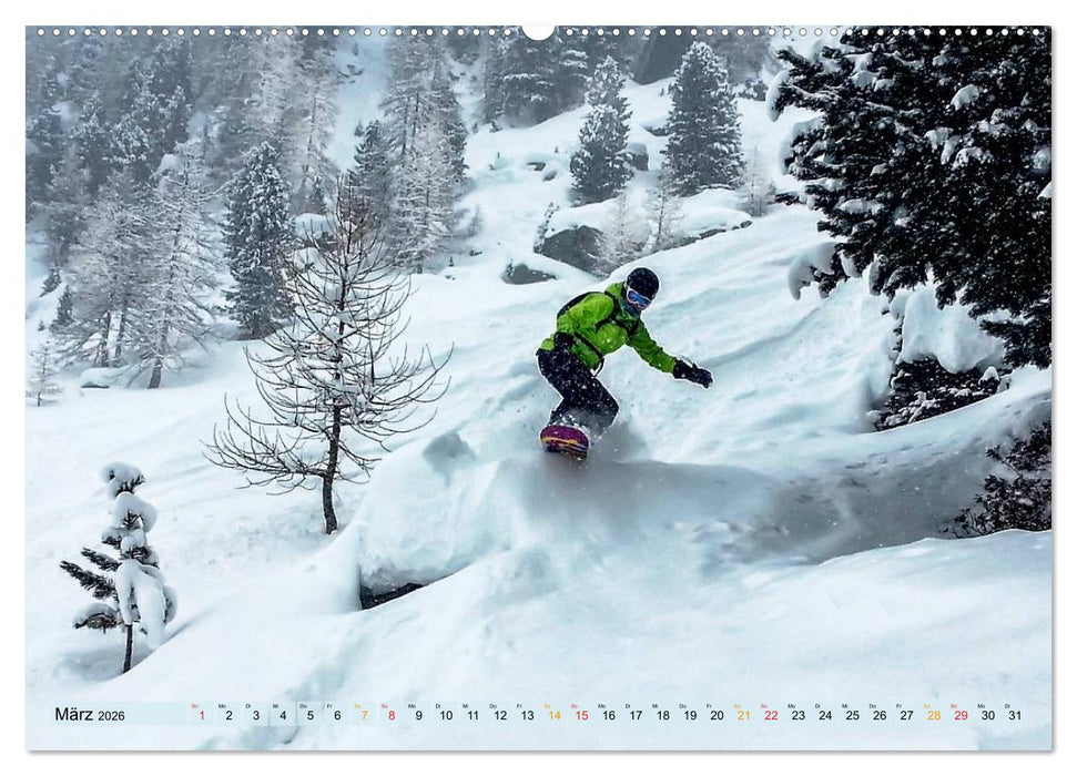 Snowboarden - ein Stück Freiheit (CALVENDO Wandkalender 2026)