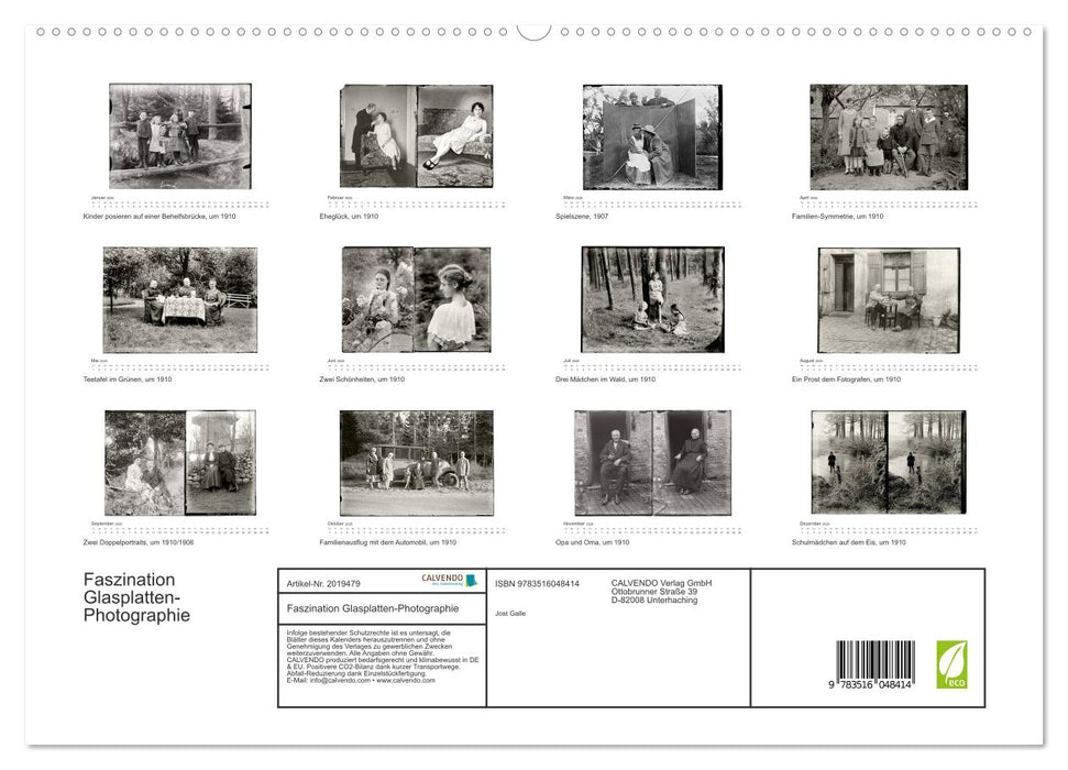 Faszination Glasplatten-Photographie (CALVENDO Premium Wandkalender 2026)