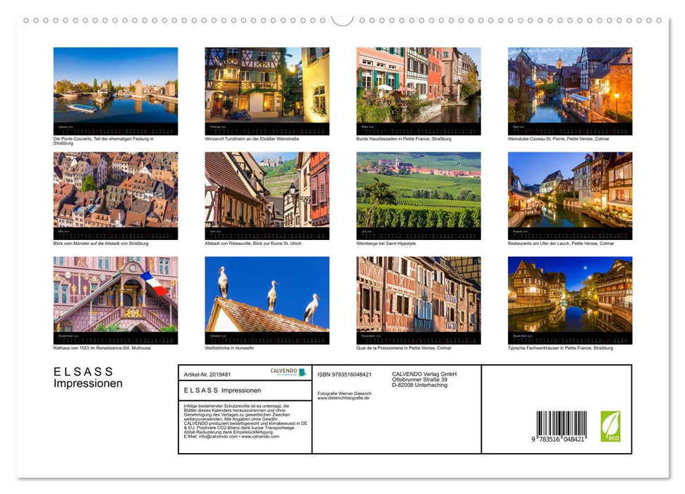 E L S A S S Impressionen (CALVENDO Premium Wandkalender 2026)