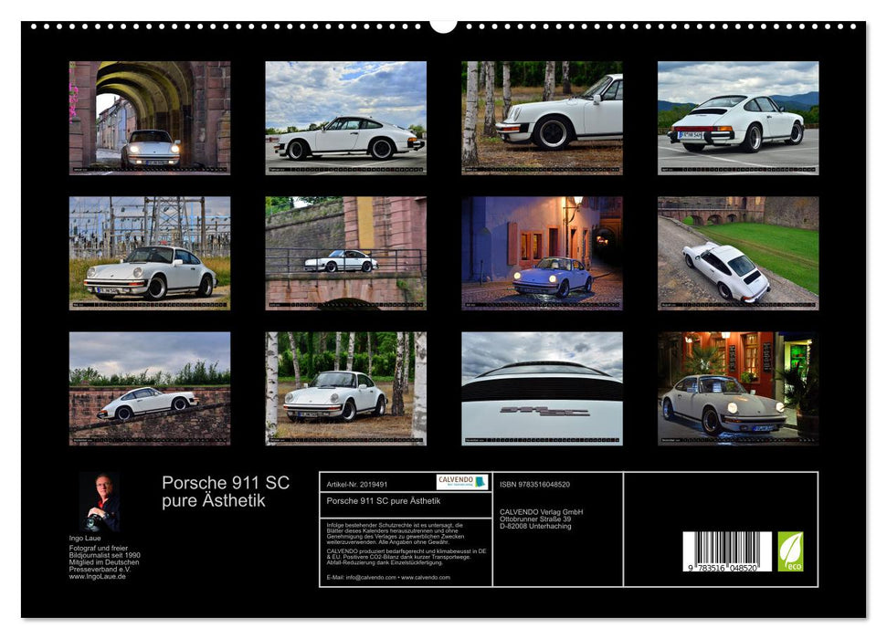 Porsche 911 SC pure Ästhetik (CALVENDO Premium Wandkalender 2026)
