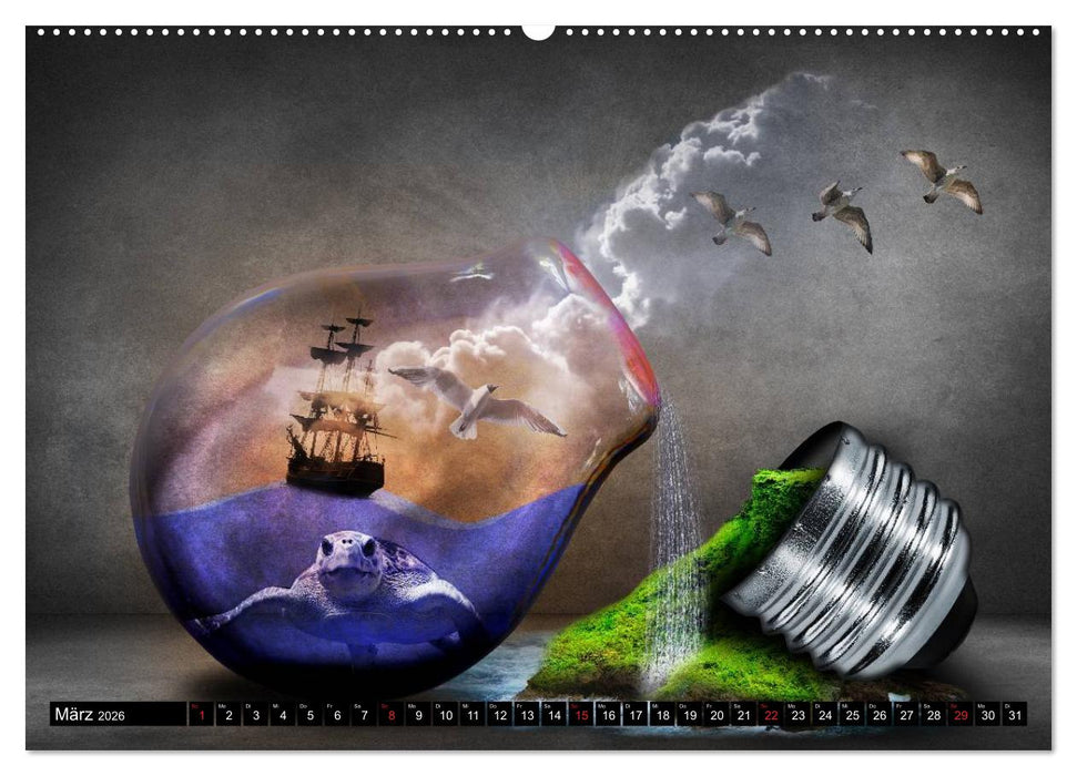 Traum und Fantasy. Reise durch surreale Wunderwelten (CALVENDO Wandkalender 2026)