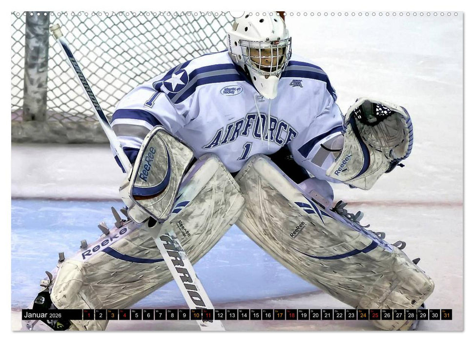 Mit vollem Einsatz - Eishockey (CALVENDO Wandkalender 2026)