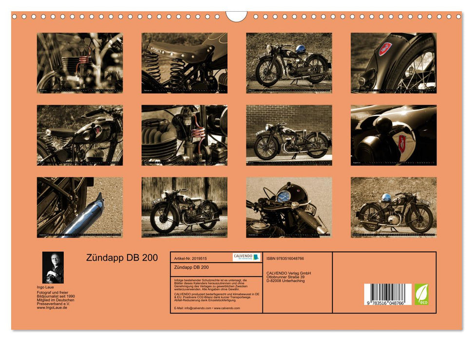Zündapp DB 200 (CALVENDO Wandkalender 2026)