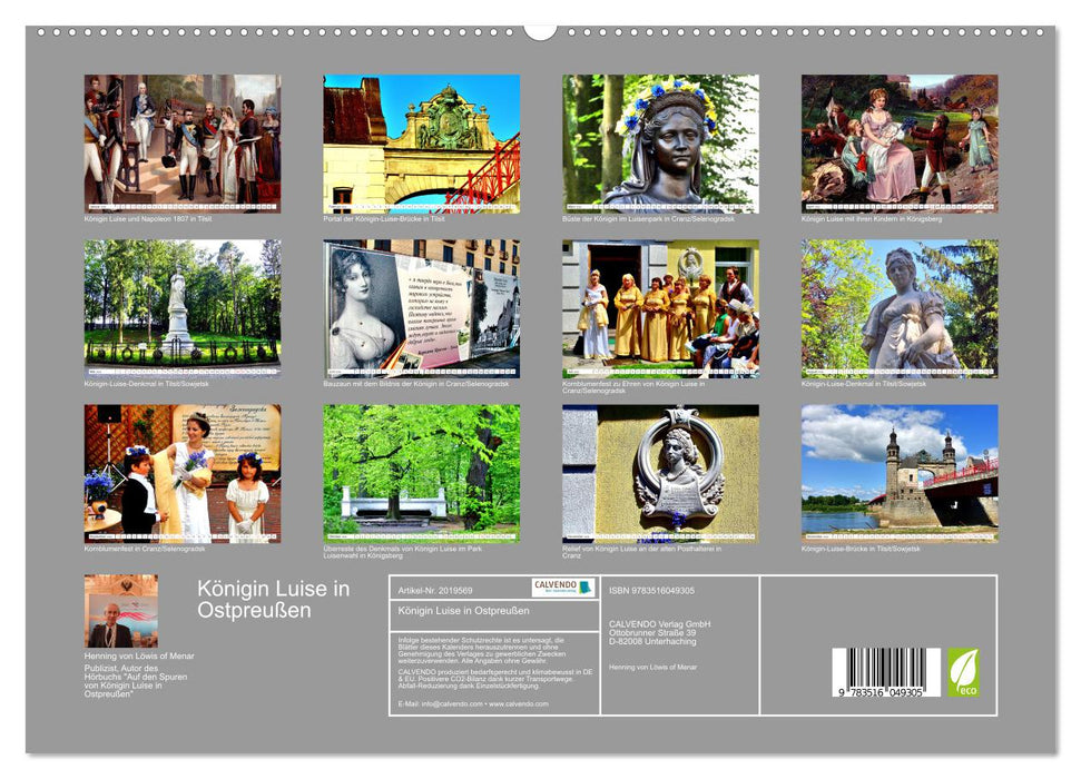Königin Luise in Ostpreußen (CALVENDO Premium Wandkalender 2026)