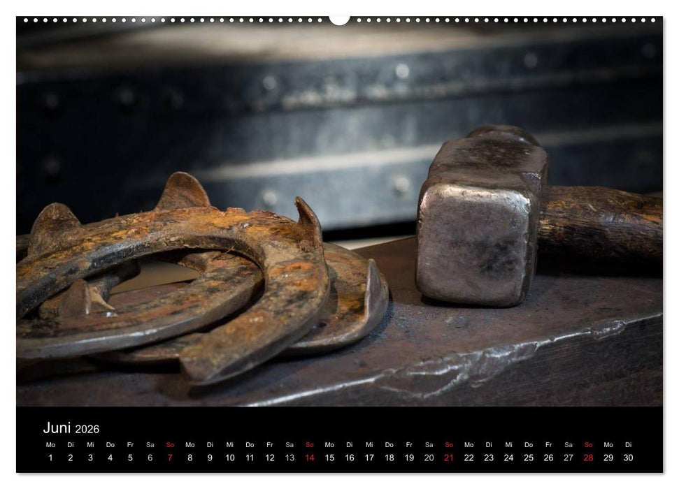 Hufschmiede - Impressionen eines alten Handwerks (CALVENDO Premium Wandkalender 2026)