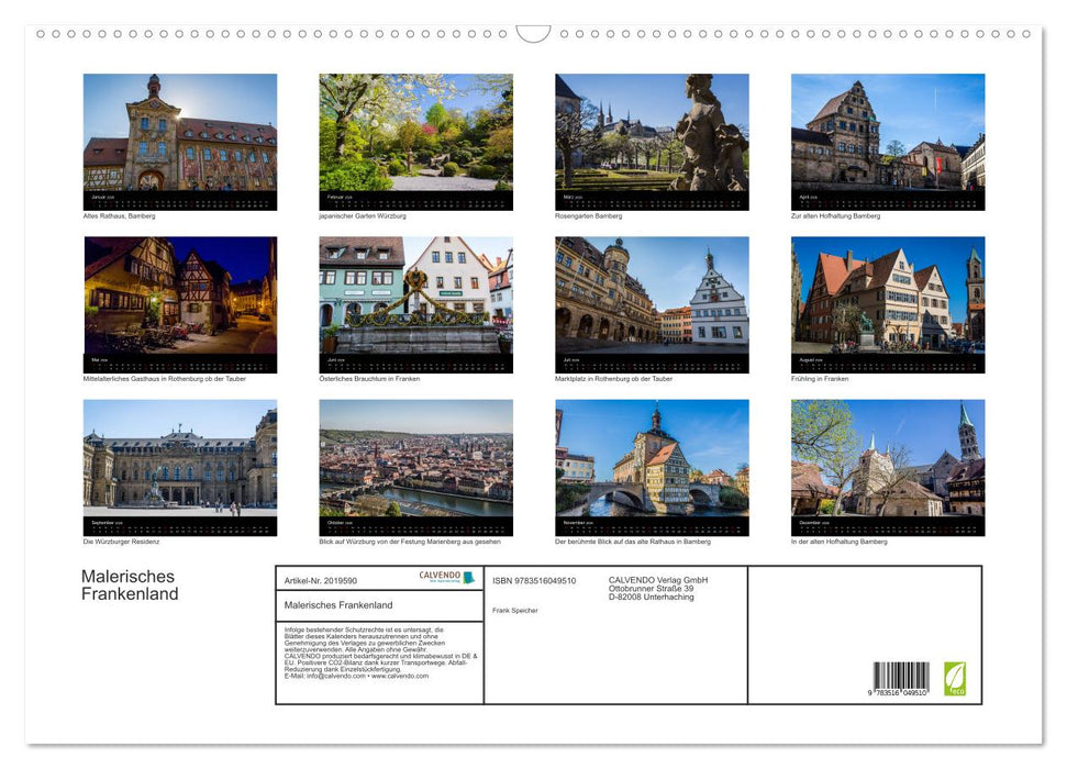 Malerisches Frankenland (CALVENDO Wandkalender 2026)