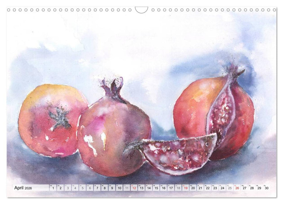 Obst Aquarelle (CALVENDO Wandkalender 2026)